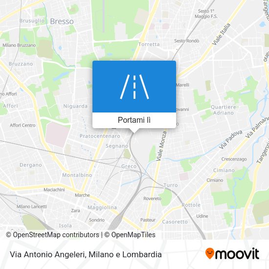 Mappa Via Antonio Angeleri