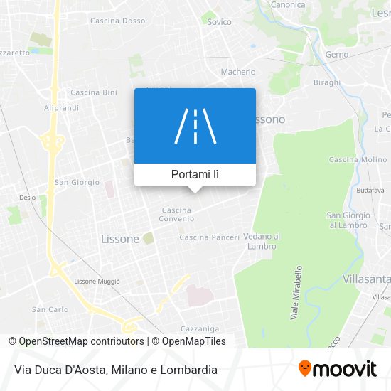 Mappa Via Duca D'Aosta