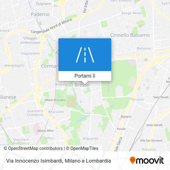 Mappa Via Innocenzo Isimbardi