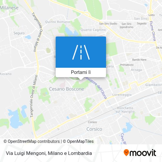 Mappa Via Luigi Mengoni