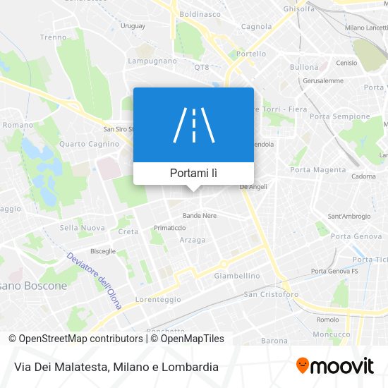 Mappa Via Dei Malatesta