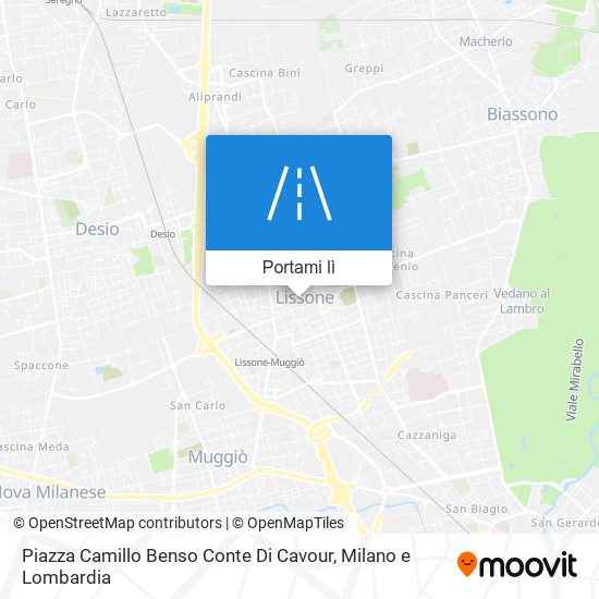 Mappa Piazza Camillo Benso Conte Di Cavour