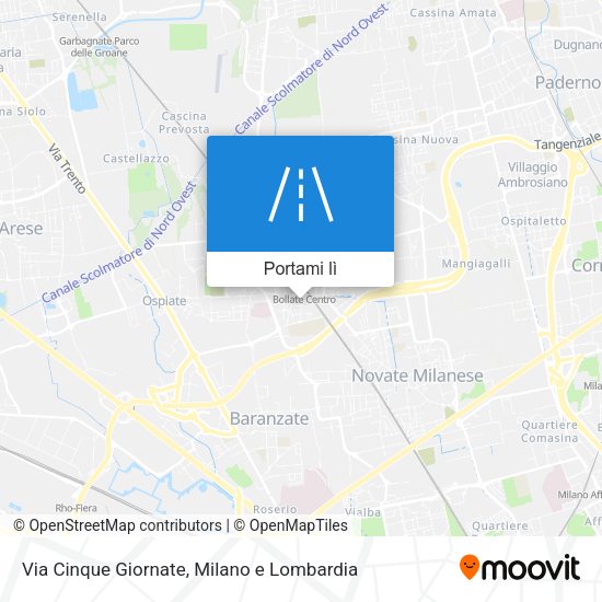 Mappa Via Cinque Giornate