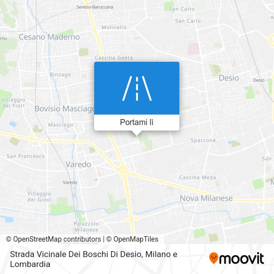 Mappa Strada Vicinale Dei Boschi Di Desio