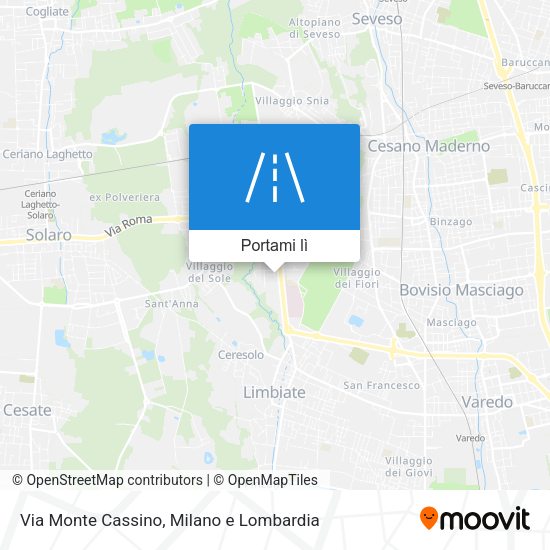 Mappa Via Monte Cassino
