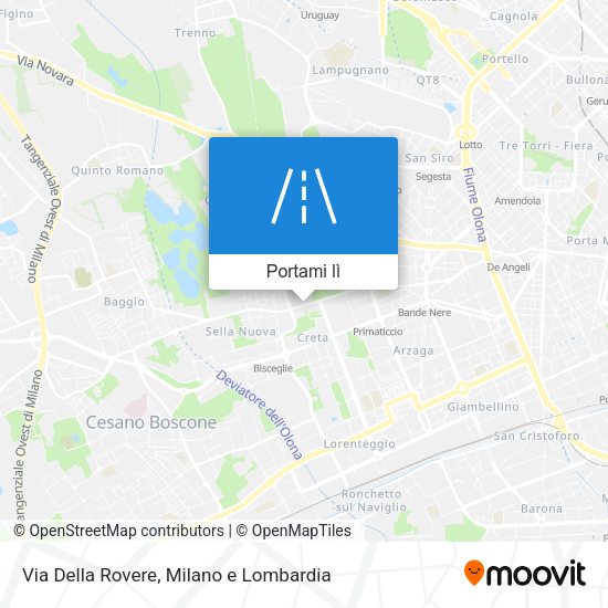 Mappa Via Della Rovere