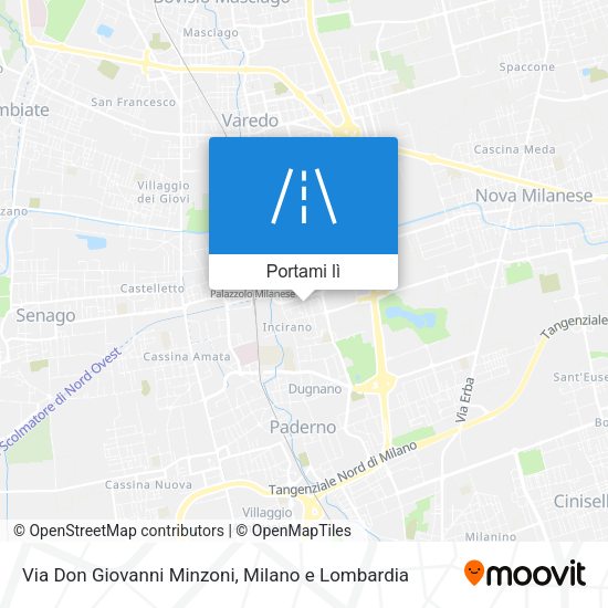 Mappa Via Don Giovanni Minzoni