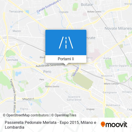 Mappa Passerella Pedonale Merlata - Expo 2015