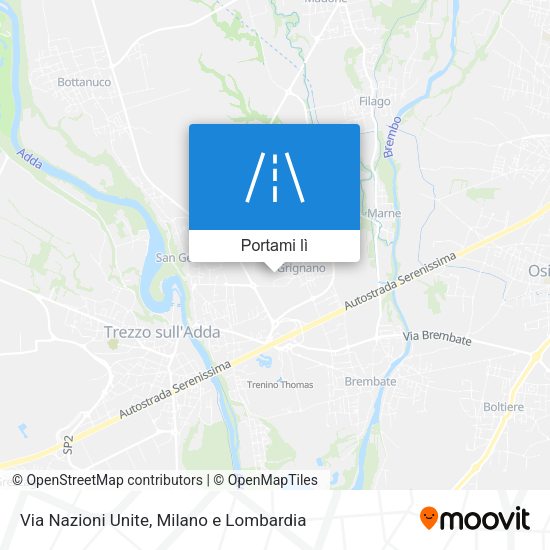 Mappa Via Nazioni Unite