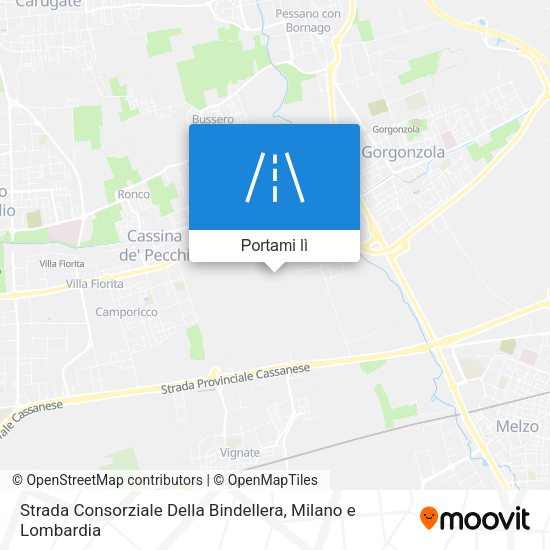 Mappa Strada Consorziale Della Bindellera