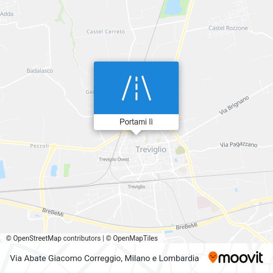 Mappa Via Abate Giacomo Correggio