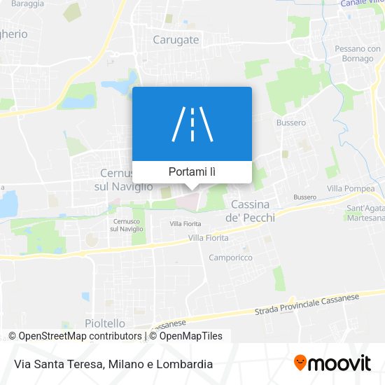 Mappa Via Santa Teresa