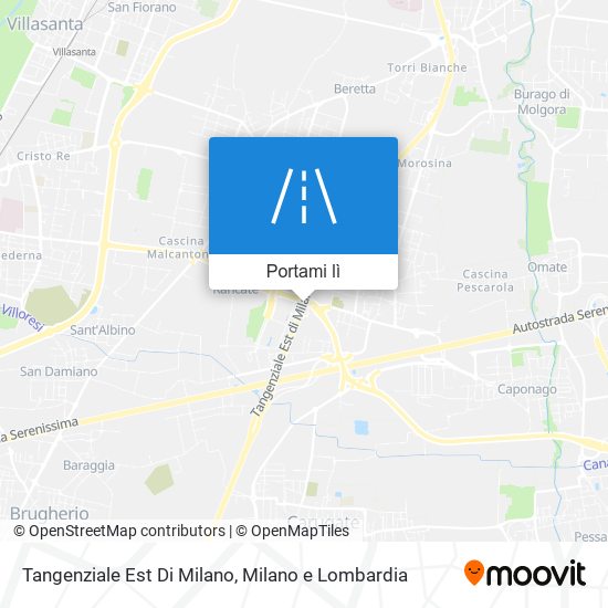 Mappa Tangenziale Est Di Milano