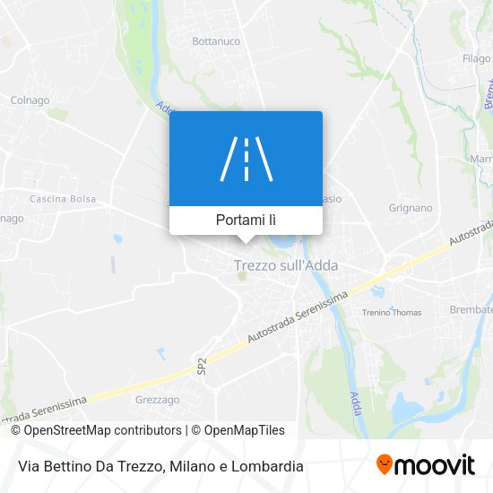 Mappa Via Bettino Da Trezzo