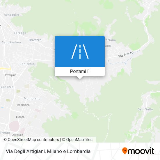 Mappa Via Degli Artigiani