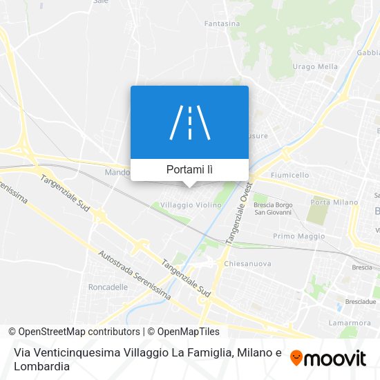 Mappa Via Venticinquesima Villaggio La Famiglia