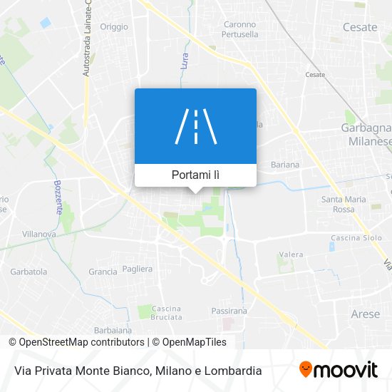 Mappa Via Privata Monte Bianco