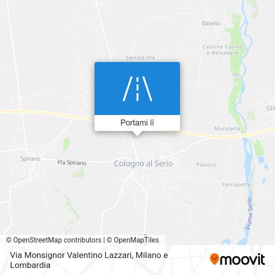 Mappa Via Monsignor Valentino Lazzari