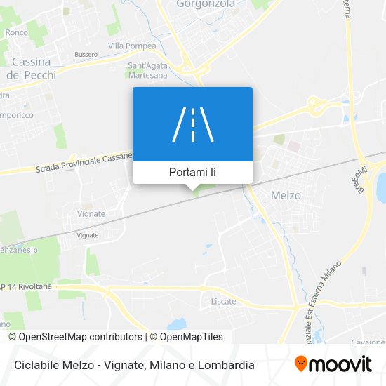 Mappa Ciclabile Melzo - Vignate