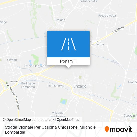 Mappa Strada Vicinale Per Cascina Chiossone