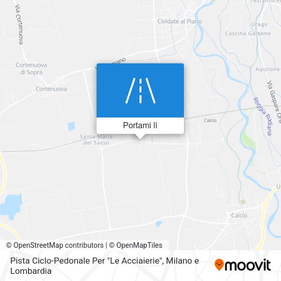 Mappa Pista Ciclo-Pedonale Per "Le Acciaierie"