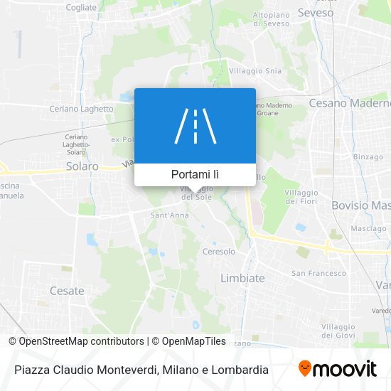 Mappa Piazza Claudio Monteverdi