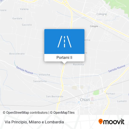 Mappa Via Principio