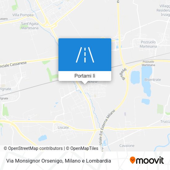 Mappa Via Monsignor Orsenigo