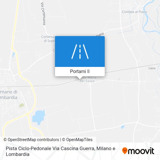 Mappa Pista Ciclo-Pedonale Via Cascina Guerra