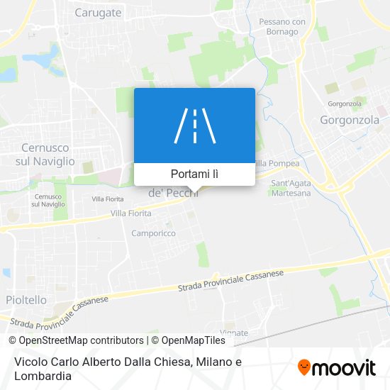 Mappa Vicolo Carlo Alberto Dalla Chiesa