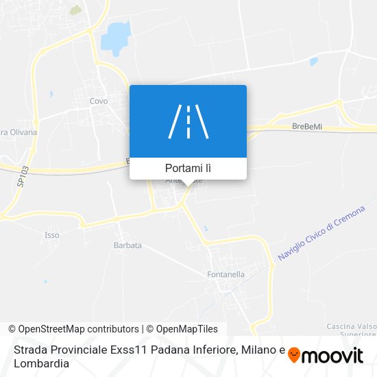 Mappa Strada Provinciale Exss11 Padana Inferiore