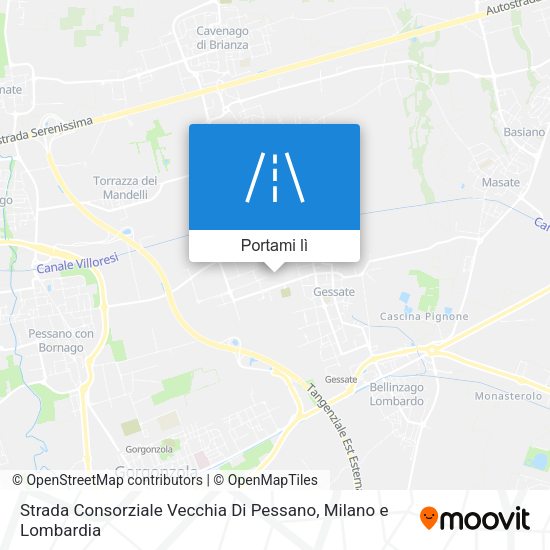Mappa Strada Consorziale Vecchia Di Pessano