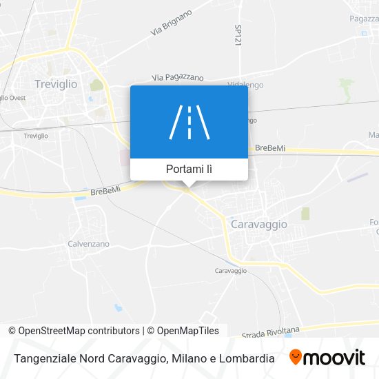 Mappa Tangenziale Nord Caravaggio