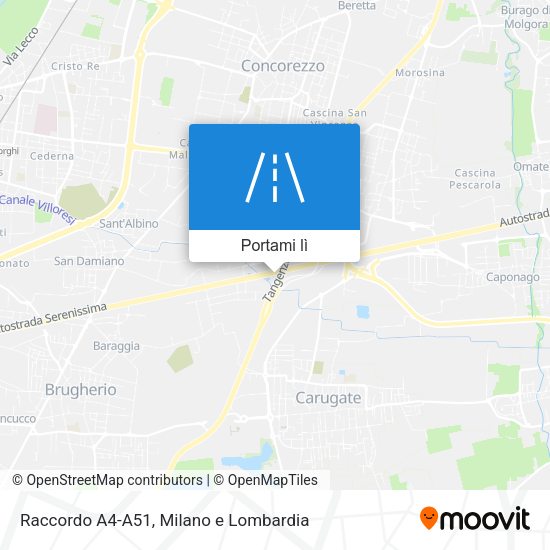 Mappa Raccordo A4-A51