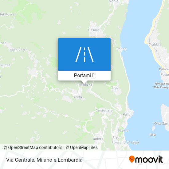 Mappa Via Centrale