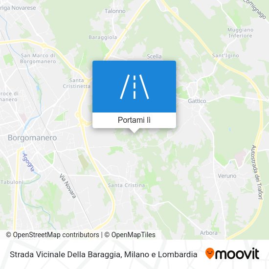 Mappa Strada Vicinale Della Baraggia
