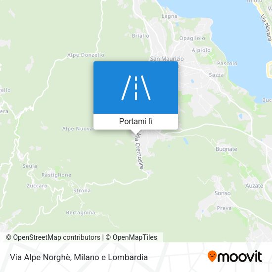 Mappa Via Alpe Norghè