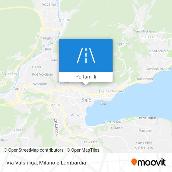 Mappa Via Valsiniga