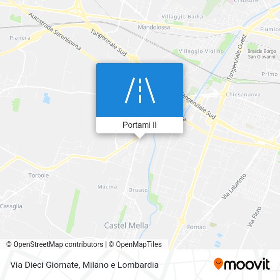 Mappa Via Dieci Giornate