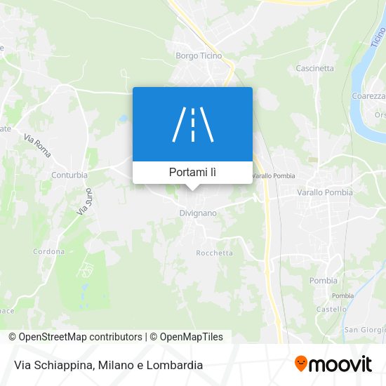 Mappa Via Schiappina