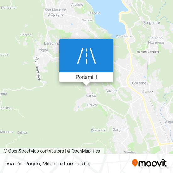 Mappa Via Per Pogno