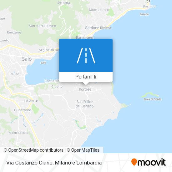 Mappa Via Costanzo Ciano