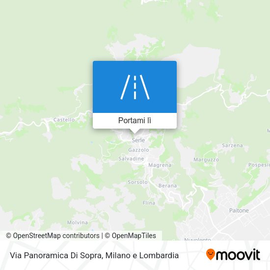 Mappa Via Panoramica Di Sopra