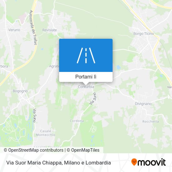 Mappa Via Suor Maria Chiappa