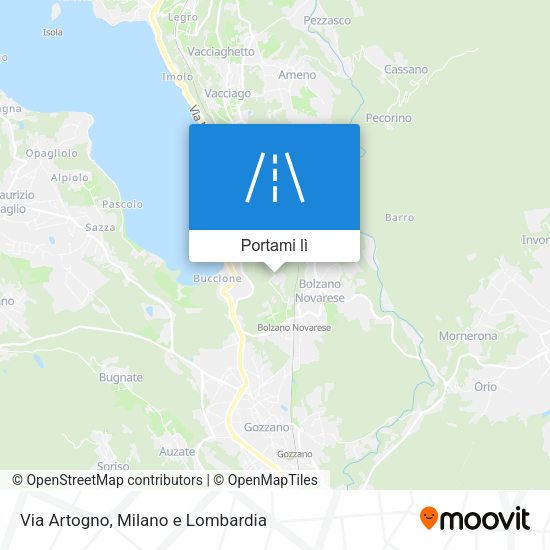 Mappa Via Artogno