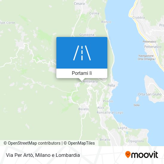 Mappa Via Per Artò