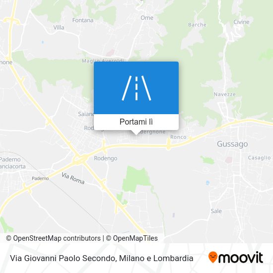 Mappa Via Giovanni Paolo Secondo