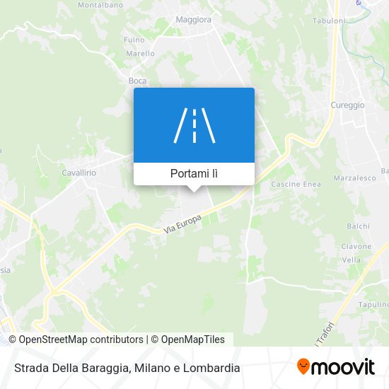 Mappa Strada Della Baraggia