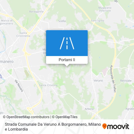 Mappa Strada Comunale Da Veruno A Borgomanero