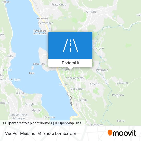 Mappa Via Per Miasino